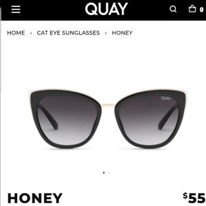 Quay cat eye honey sunglasses